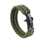 army green BJJ bracelet for men