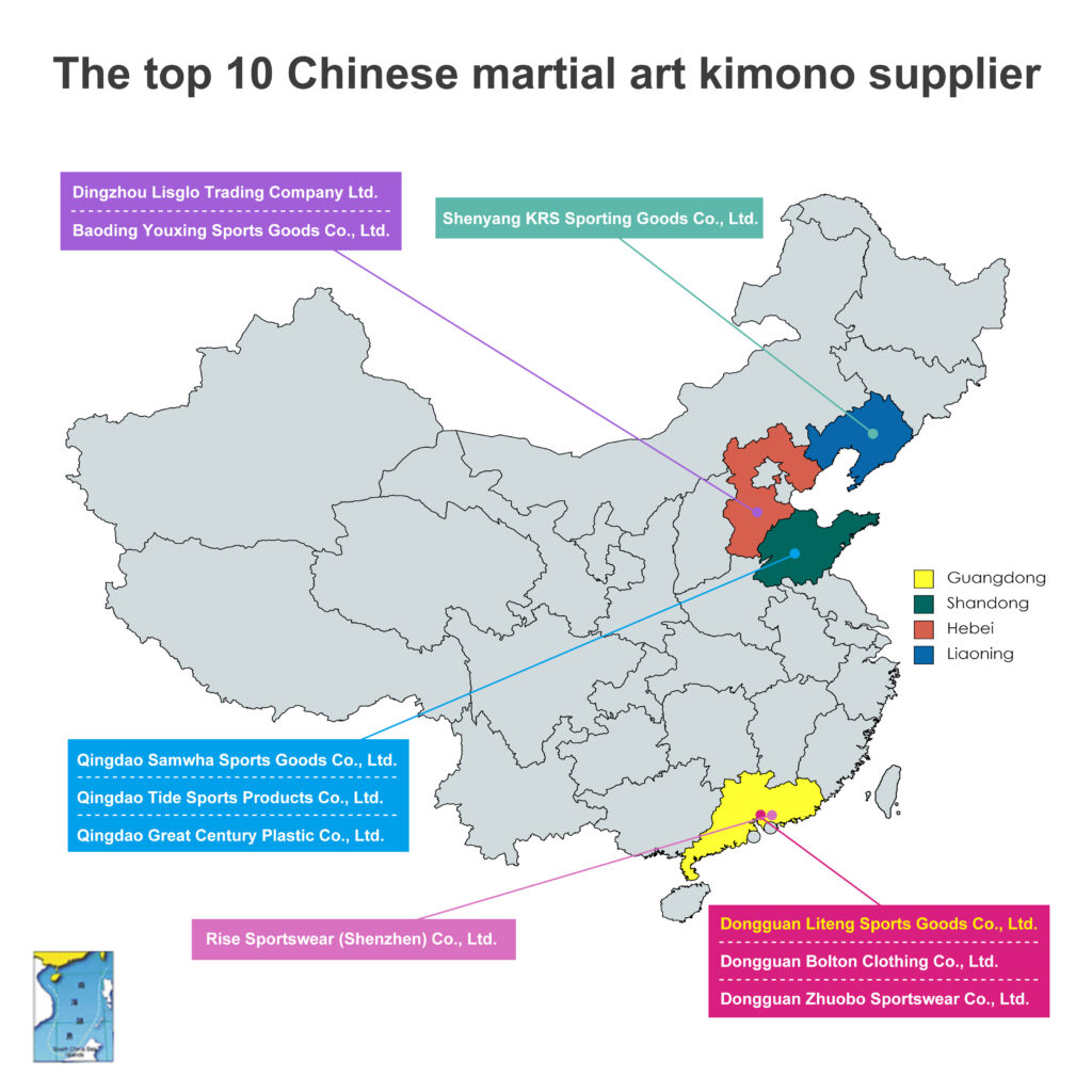 top 10 Chinese martial art kimono suppliers